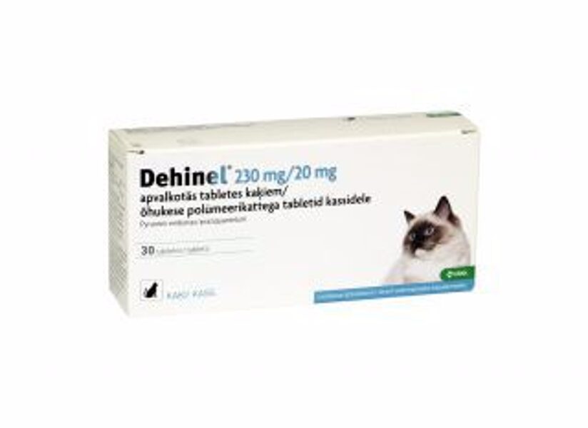 Dehinel 230 mg/20 mg apvalkotās tabletes kaķiem